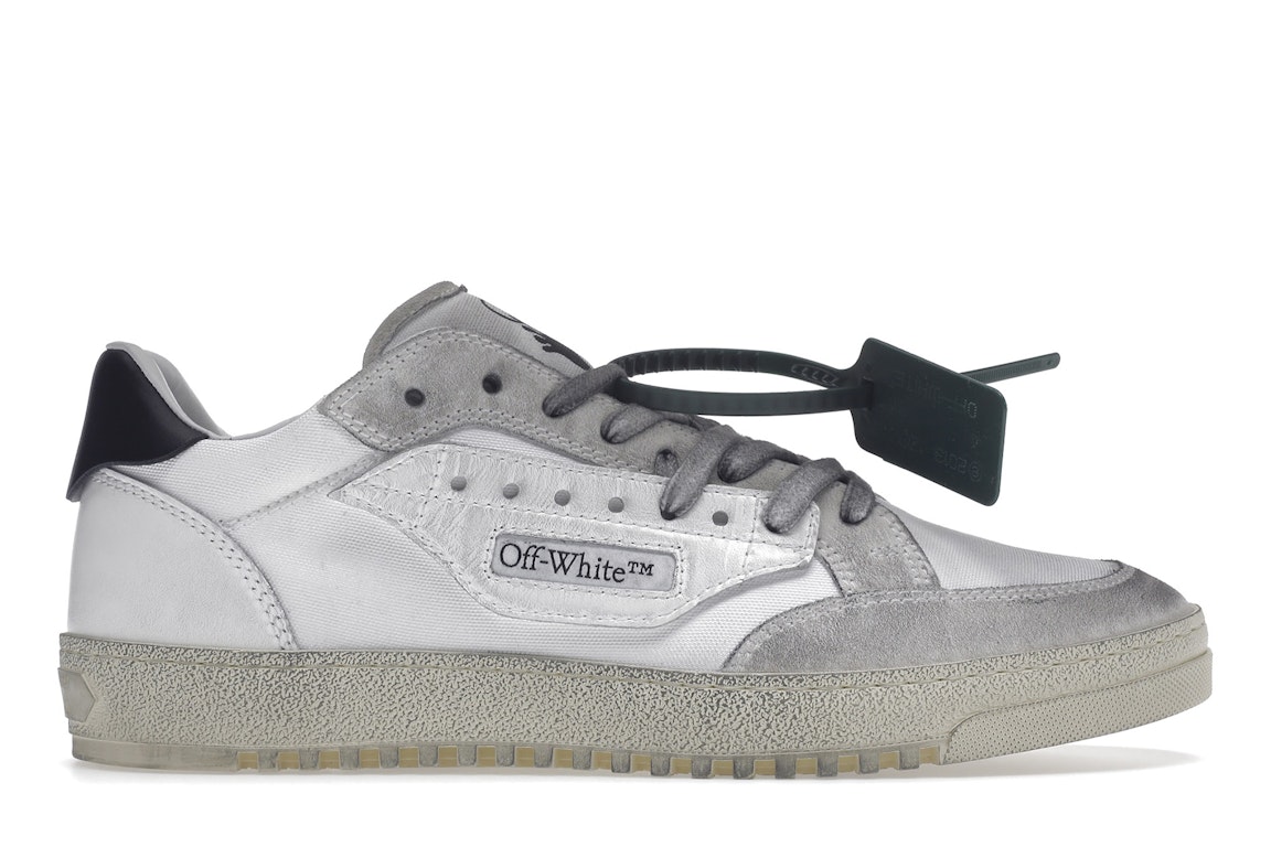 Pre-owned Off-white Vulcanized 5.0 Low Top Distressed White White In White/white