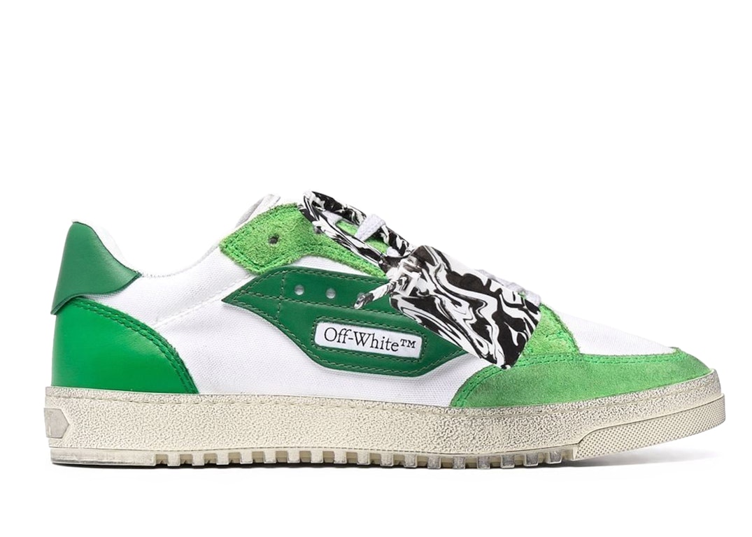 Pre-owned Off-white Vulcanized 5.0 Low Top White Green In White/green