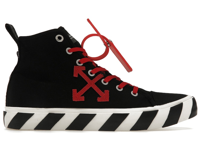 OFF-WHITE Vulcanized Hi Black Red Canvas Men's