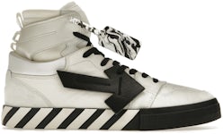 NWB VIRGIL ABLOH Off-White Vulcanized Mid Top White Black Sneakers