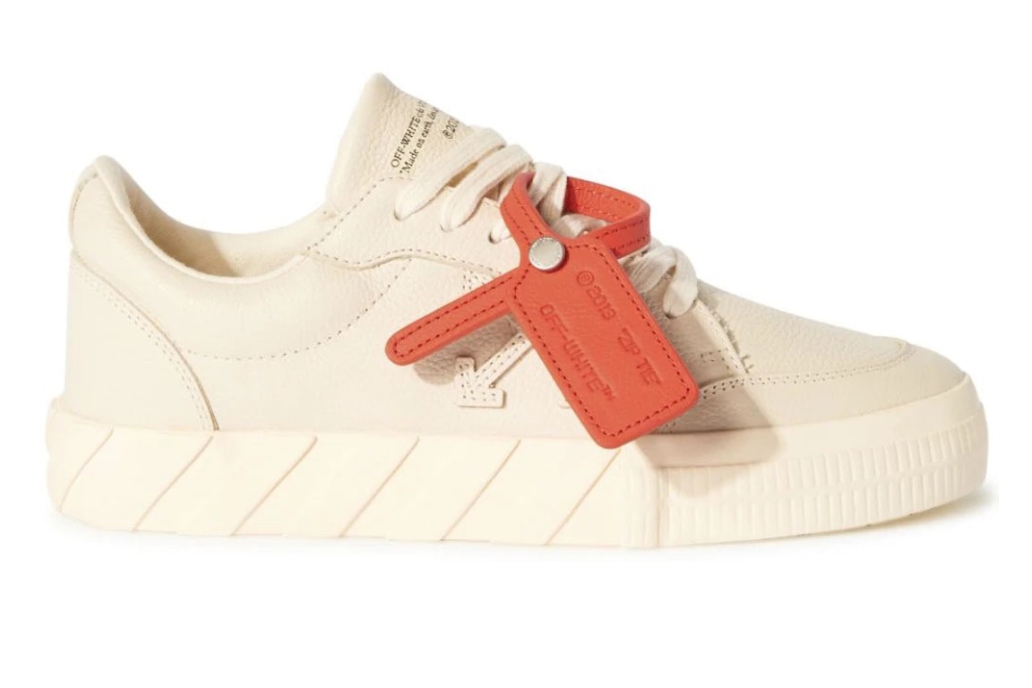 Pre-owned Off-white Vulcanized Low Calf Leather Beige (women's)