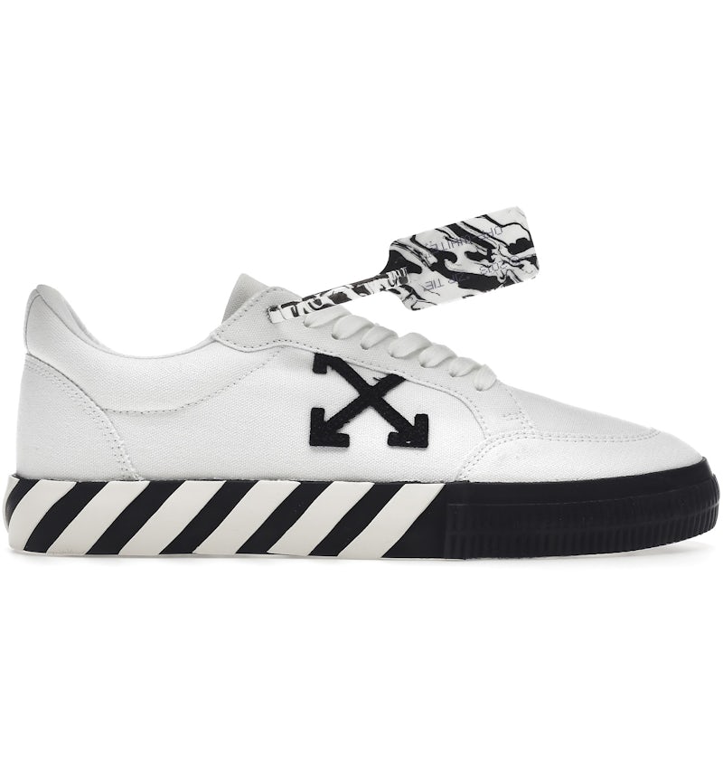 OFF-WHITE Vulcanized Low Canvas White Black Men's