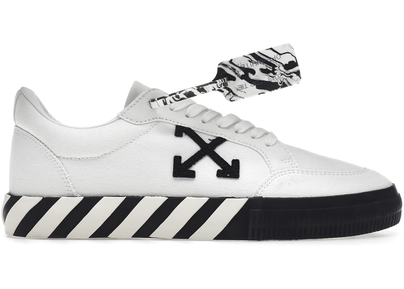 OFF-WHITE Vulcanized Low Canvas White Black Men's
