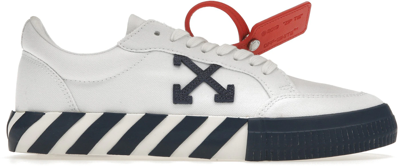 OFF-WHITE Vulcanized Low White Blue Canvas Men's - OMIA085S23FAB0020146 ...