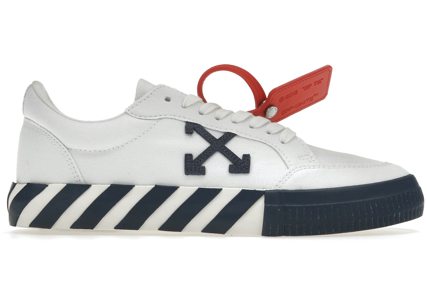 OFF-WHITE Vulcanized Low White Blue Canvas Men's - OMIA085S23FAB0020146 ...