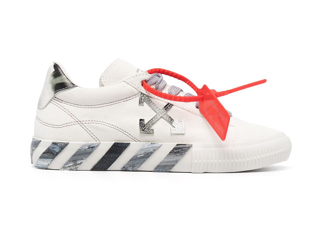 Pre-owned Off-white Vulcanized Low White Gray (women's) In White/gray