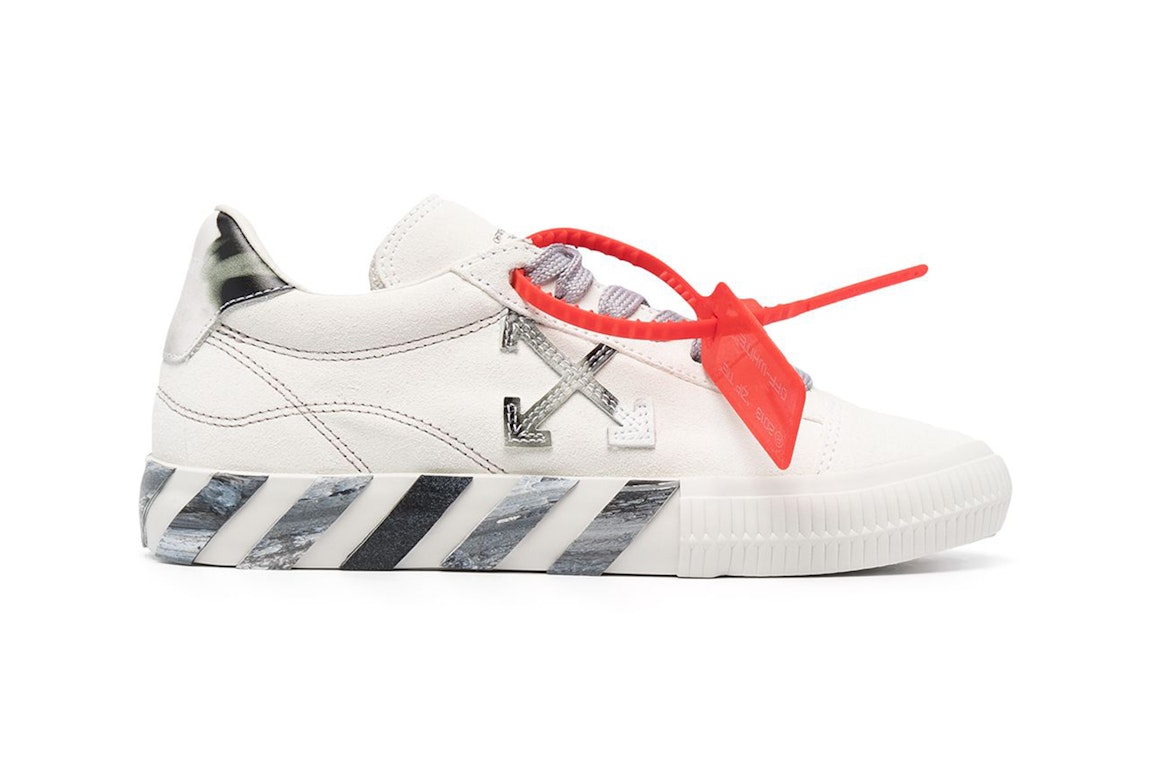 Pre-owned Off-white Vulcanized Low White Gray (women's) In White/gray