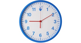 OFF-WHITE Wall Clock Matte Blue