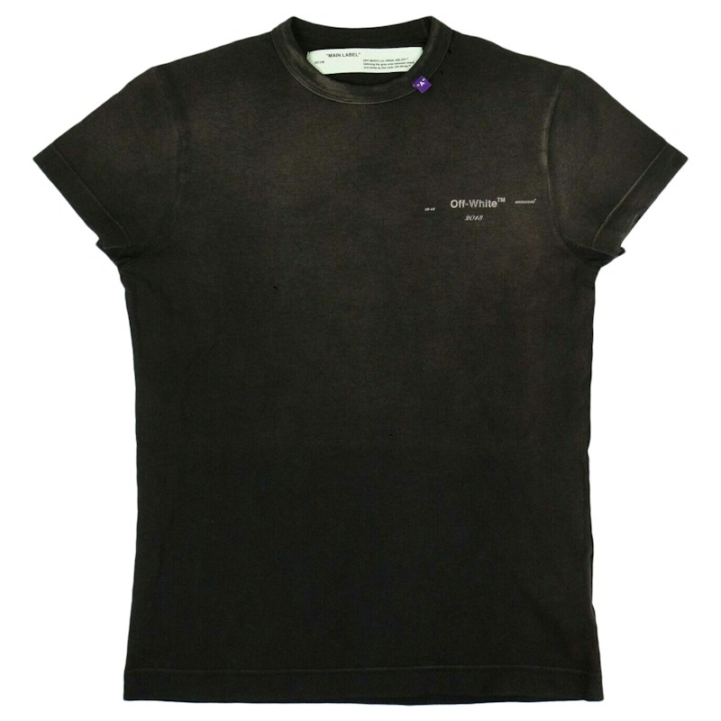 OFF-WHITE Washed Out Logo T-Shirt Black