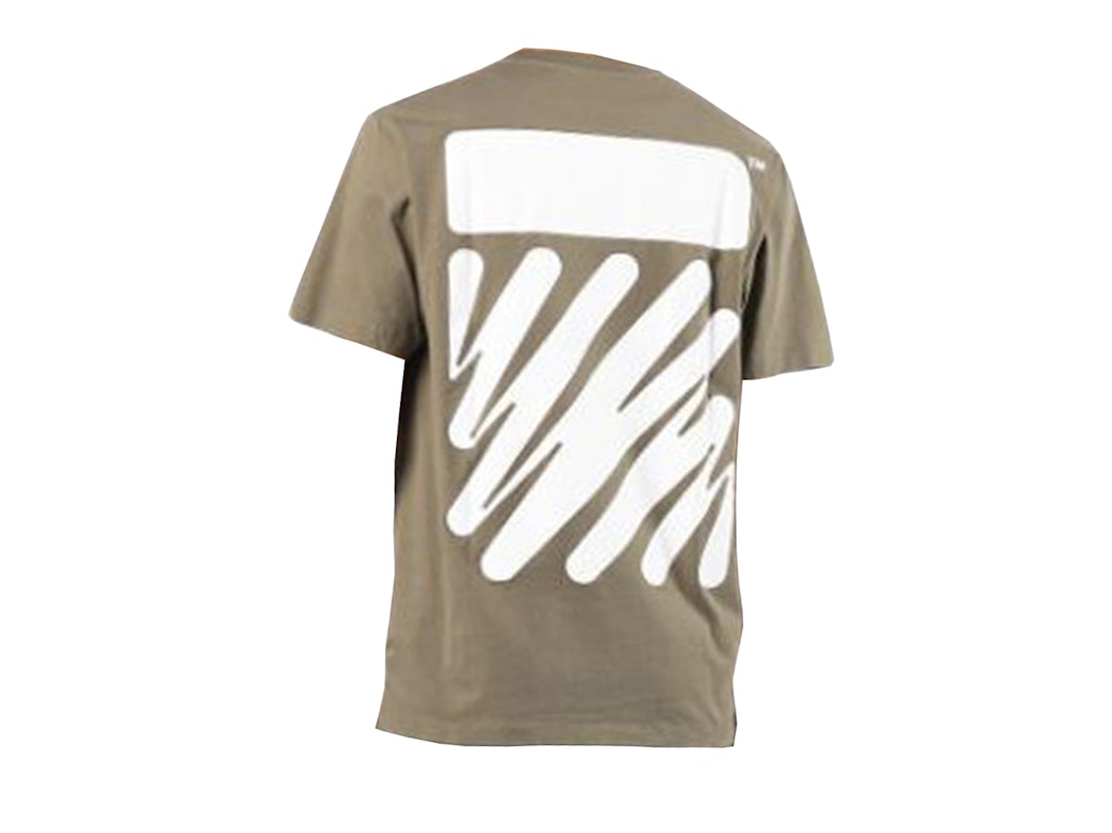 Pre-owned Off-white Wave Diag Print Slim Fit T-shirt Green/white