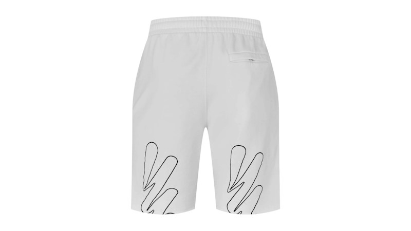 Short de survêtement en diagonale OFF-WHITE Wave blanc