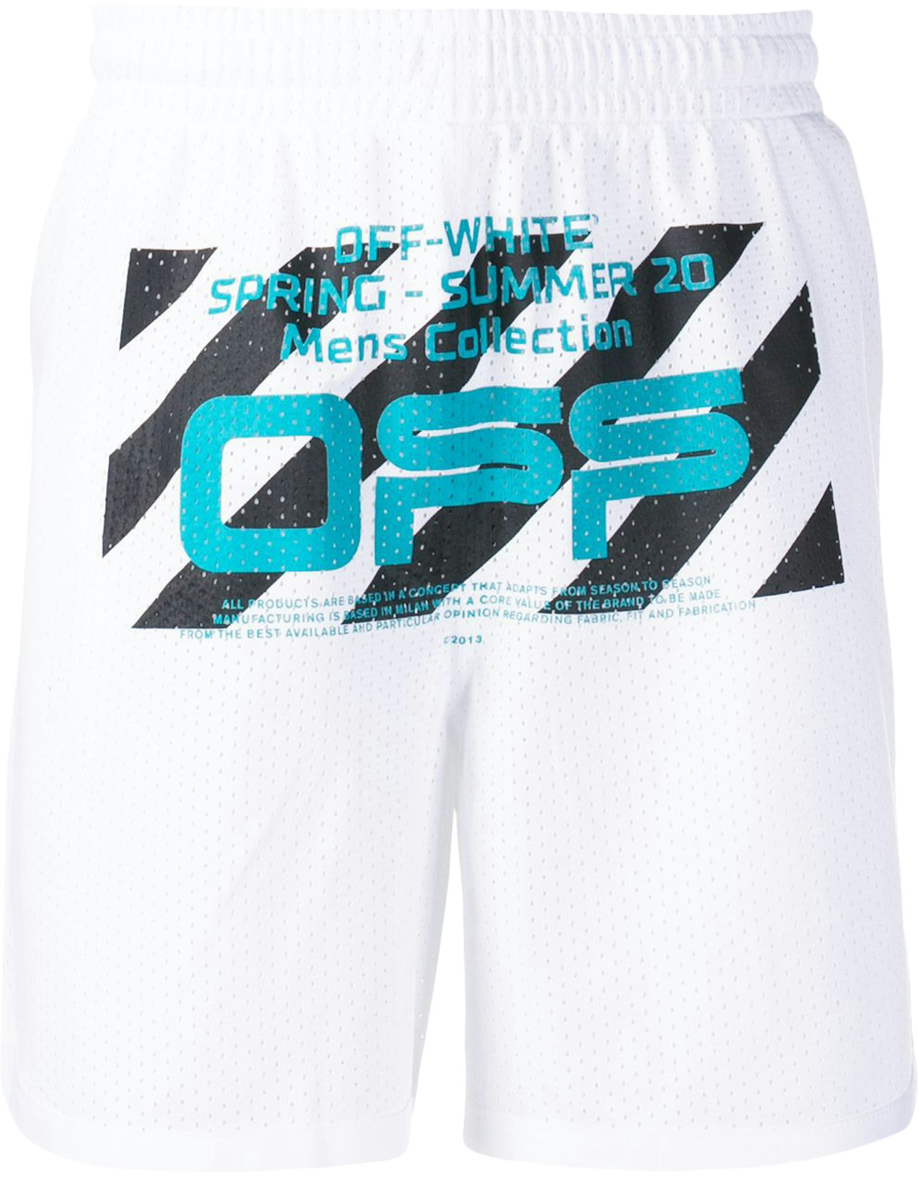 baggrund Dodge Korrespondent OFF-WHITE Wavy Line Mesh Shorts White/Multicolor - SS20 Men's - US