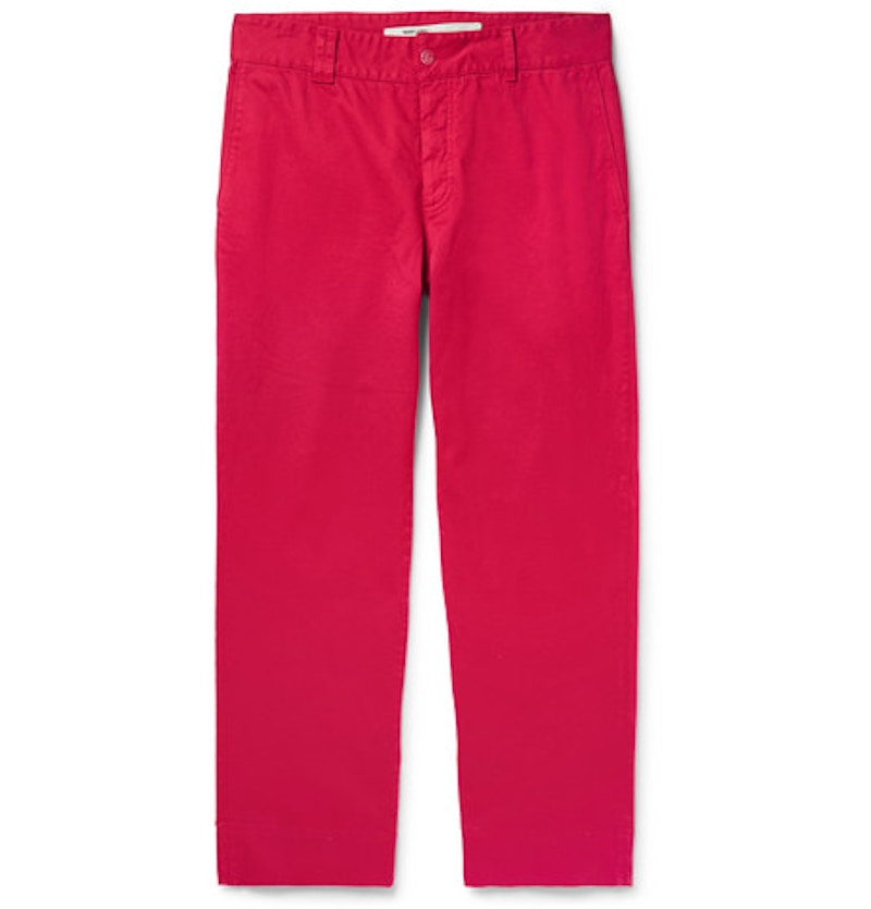 OFF-WHITE Wide Leg Stretch Pants Fuchsia