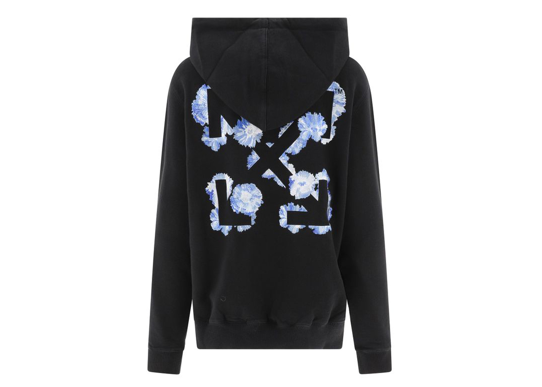 Off white hoodie flowers hot sale