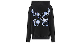 OFF-WHITE Women's Embroidered Floral Arrow Reg Hoodie Black