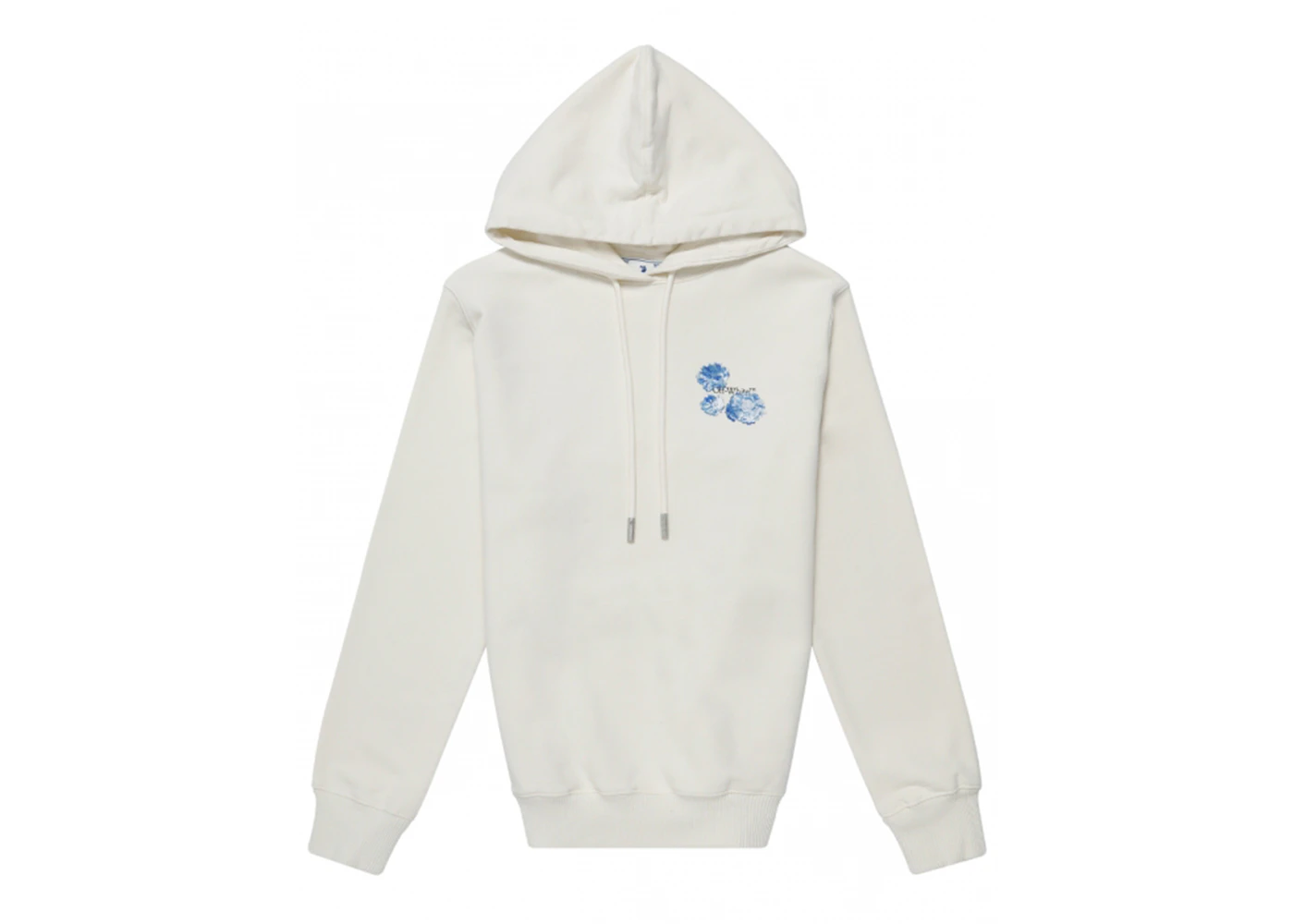 OFF-WHITE Womens Floral Arrows Hooded Sweatshirt White Blue - FW21 - US