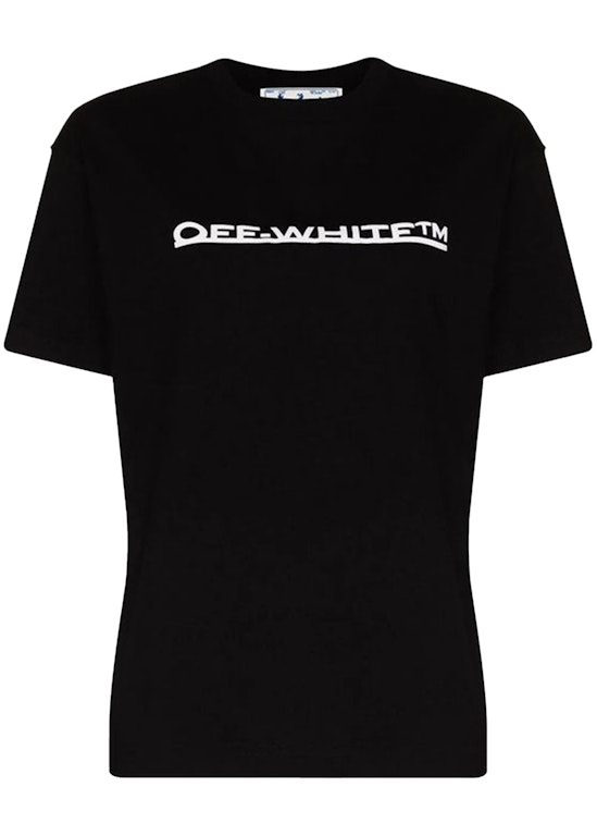 Pre-owned Off-white Womens Underlined Logo T-shirt Black/white