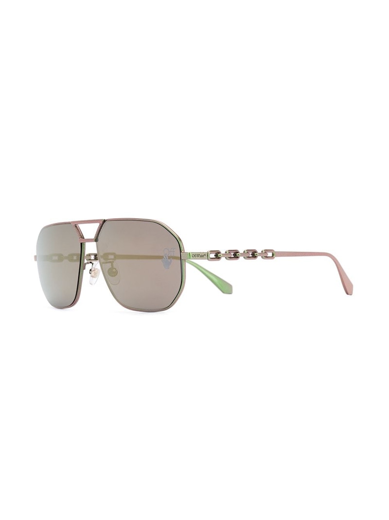 off white aviator sunglasses