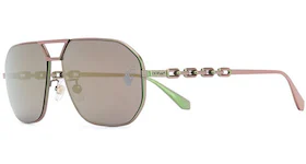 OFF-WHITE Wright Aviator Sunglasses Scarabeo Green/Gold (OMRI007F20MET0015500)