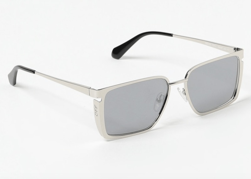 Pre-owned Off-white Offwhite Yoder Sunglasses In Silver/dark Grey (oeri121s24met0017272/fr)