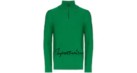 OFF-WHITE Zip Knit Turtleneck Sweater Green/Black
