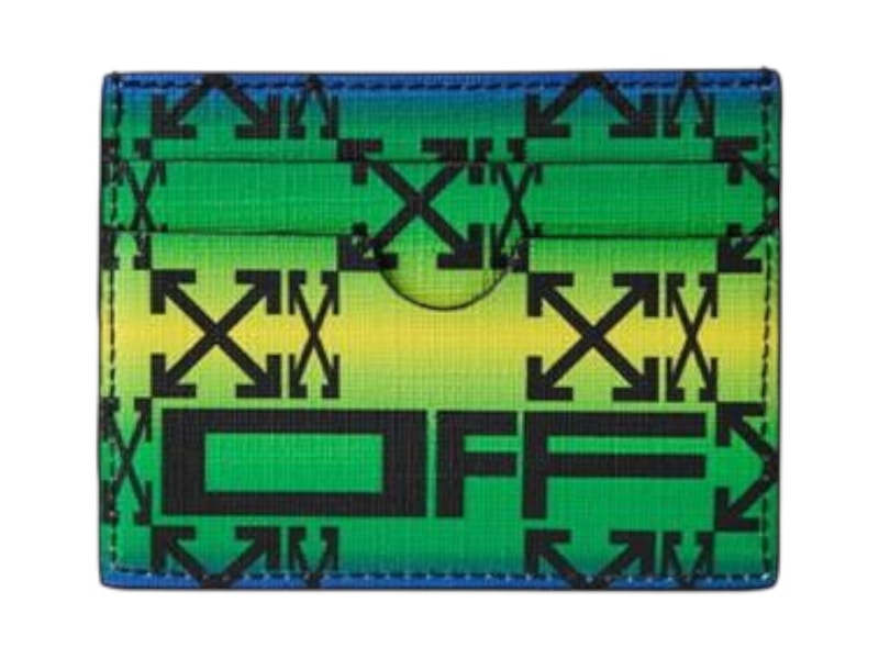 Pre-owned Off-white Men's Offwhite Zipped Monogram Card Case In Multi