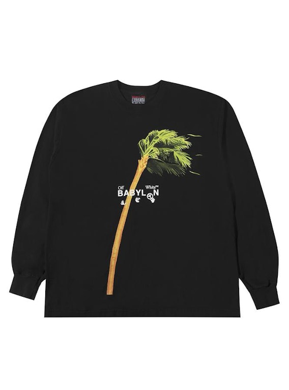Pre-owned Off-white X Babylon Ill Wind Palm L/s T-shirt Black