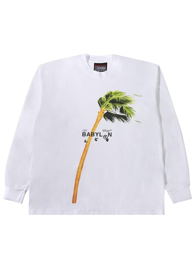 OFF-WHITE x Babylon Ill Wind Palm L/S T-shirt White - SS21 Men's