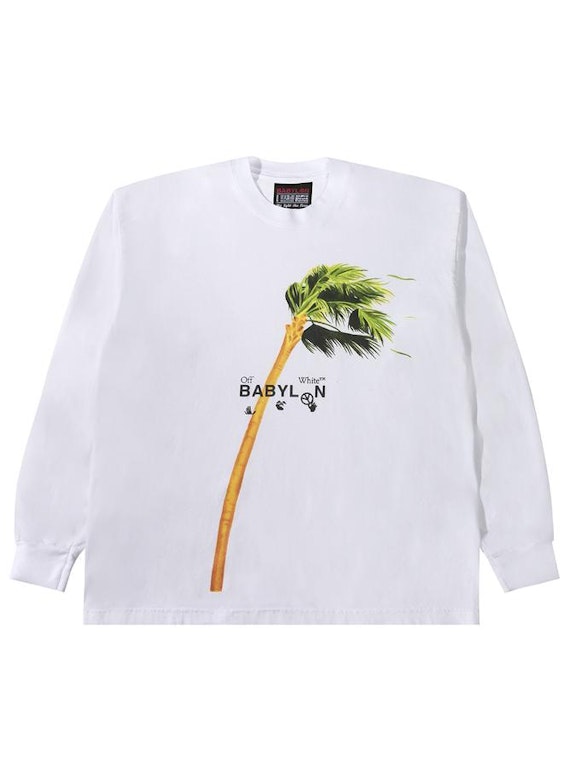 Pre-owned Off-white X Babylon Ill Wind Palm L/s T-shirt White