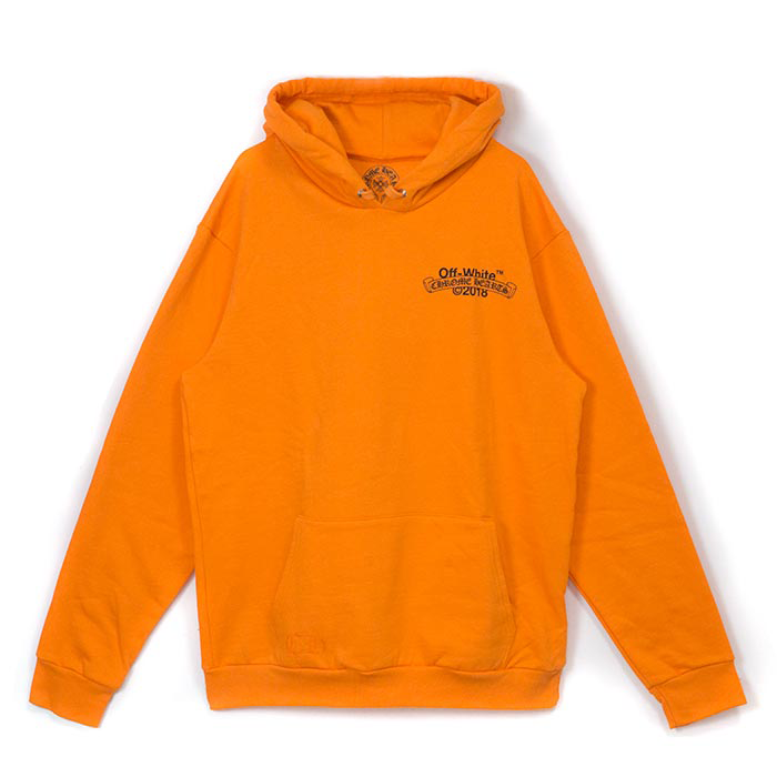 off white hoodie orange black