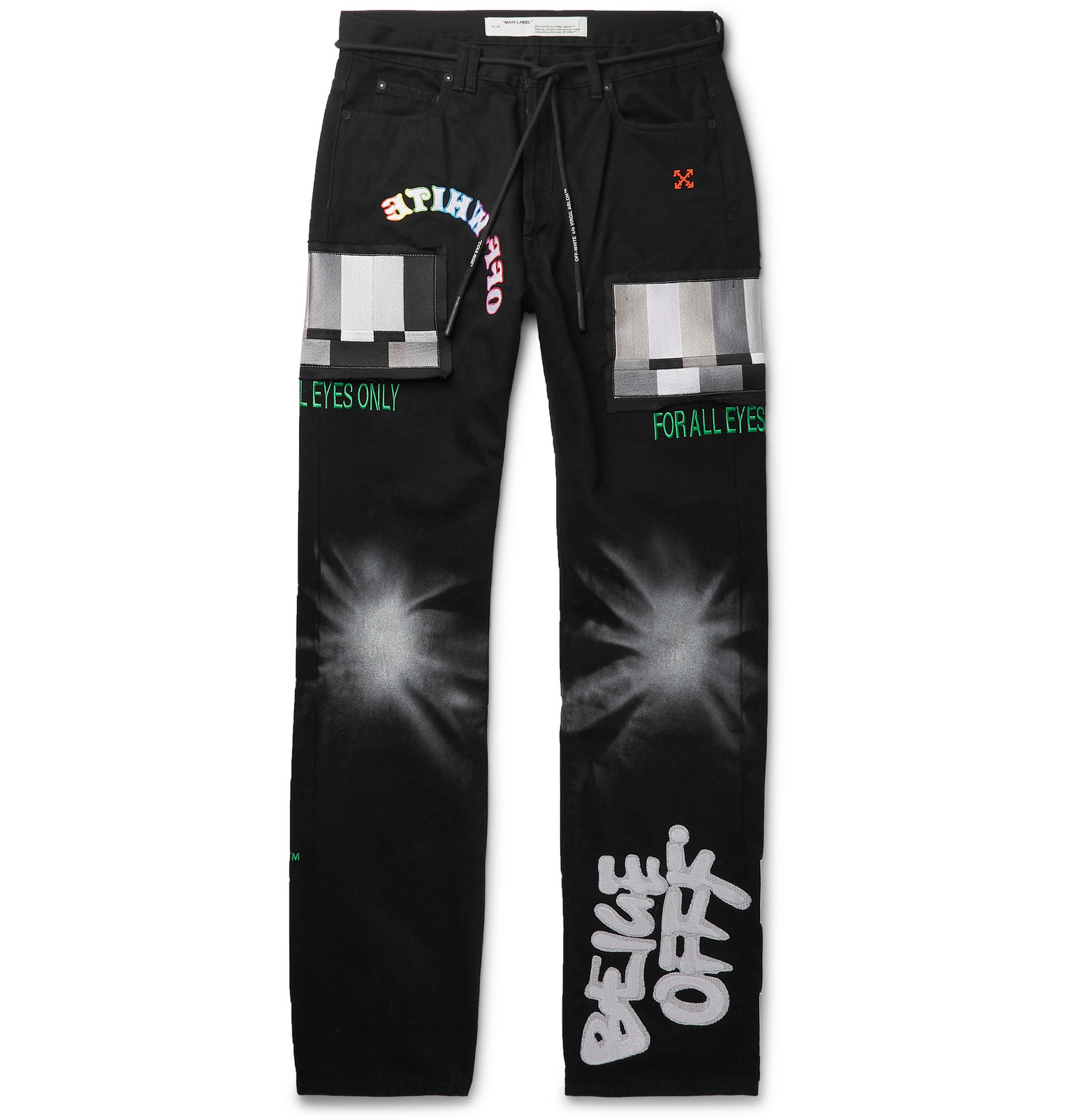 OFF-WHITE x Ev Bravado 5 Pocket Denim Jeans Black Men's - FW19 - US