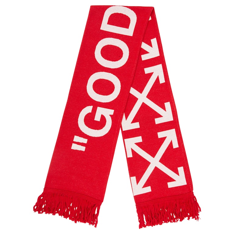 Pre-owned Off-white X Lunar New Year Good Luck Scarf Red/white