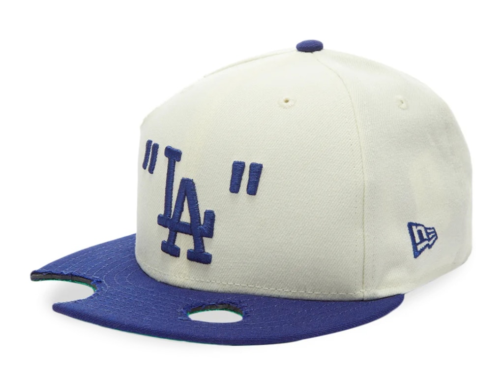 Pre-owned Off-white X Mlb Los Angeles Dodgers Cap Cream/blue