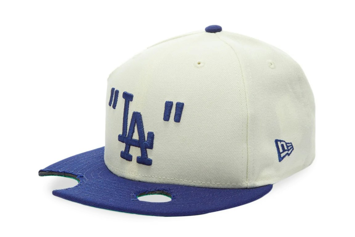 Pre-owned Off-white X Mlb Los Angeles Dodgers Cap Cream/blue