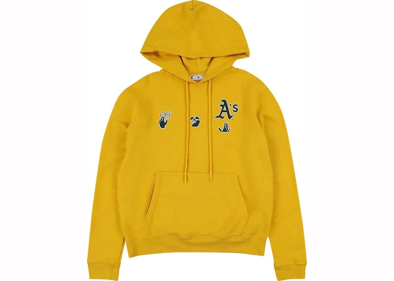 OFF-WHITE x MLB Oakland Athletics Hoodie Yellow/Blue Men's US