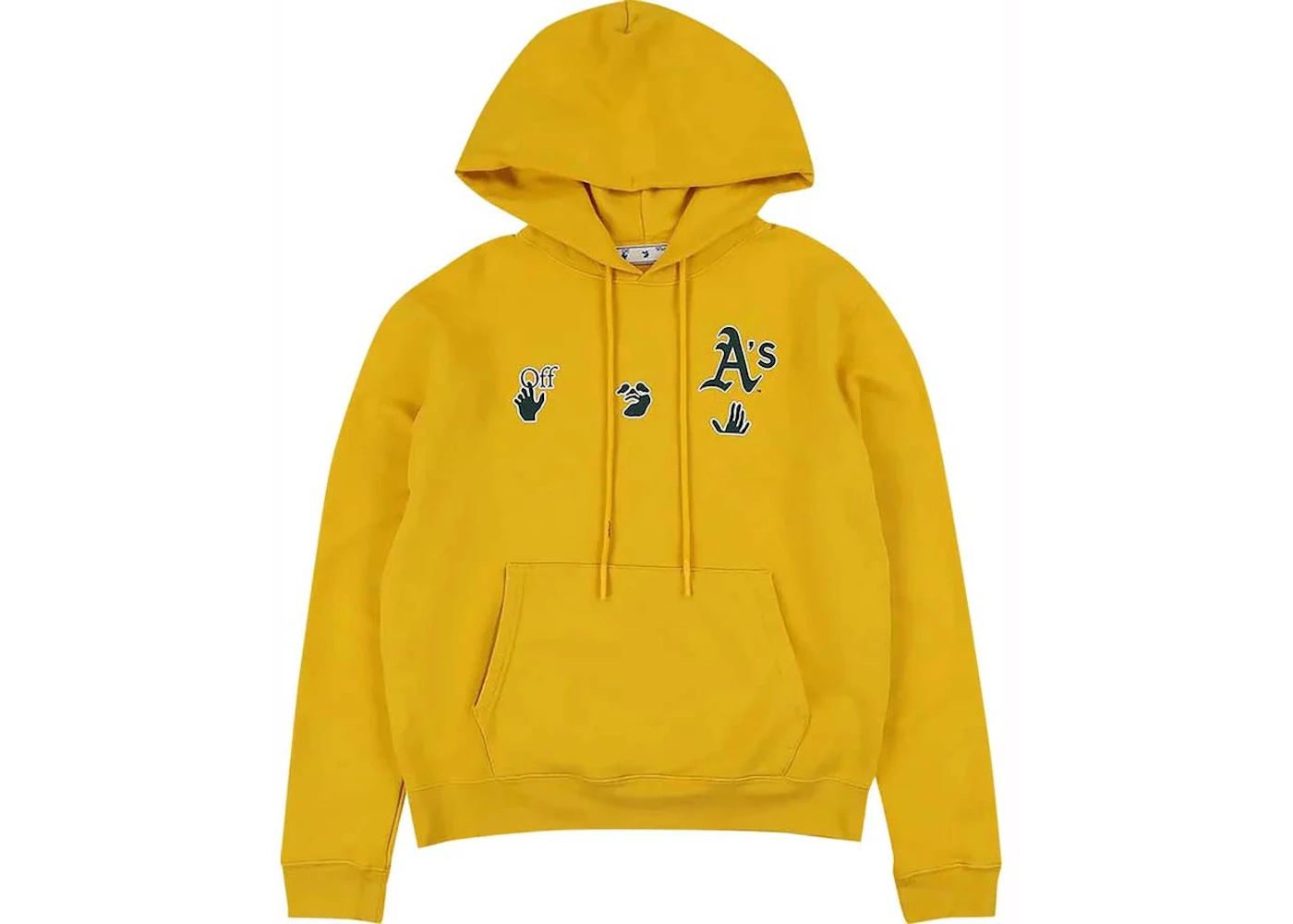 OFF-WHITE x MLB Oakland Athletics Hoodie Yellow/Blue Men's US