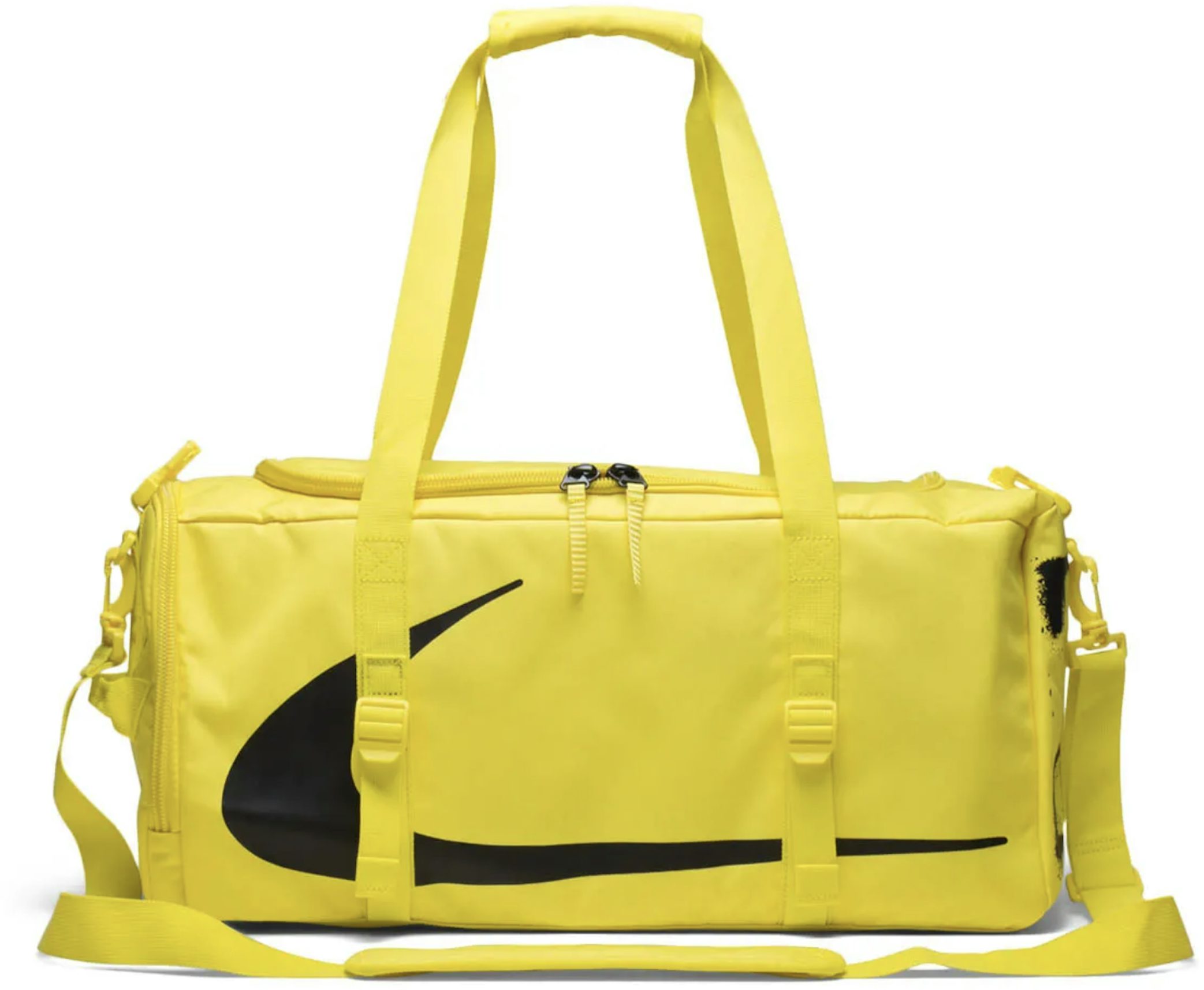 Nike X Off White Arrows Print Holdall In Yellow