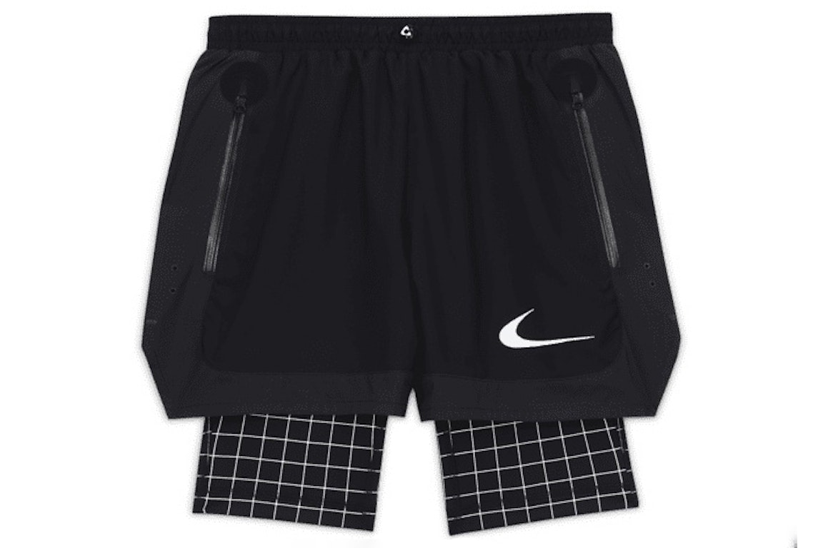 Pre-owned Off-white X Nike Shorts Black Grid