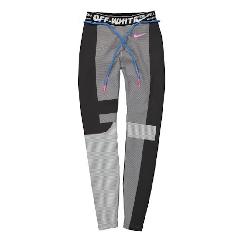 off white nike blue leggings