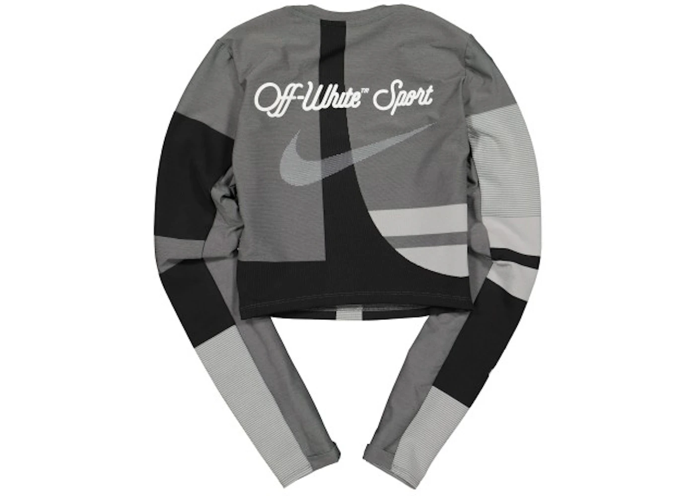 Nike off top white running top