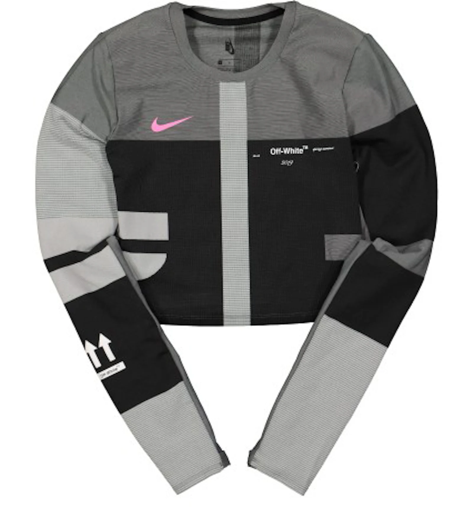 OFF WHITE x Nike Women s Easy Run Top Vast Grey SS19 US