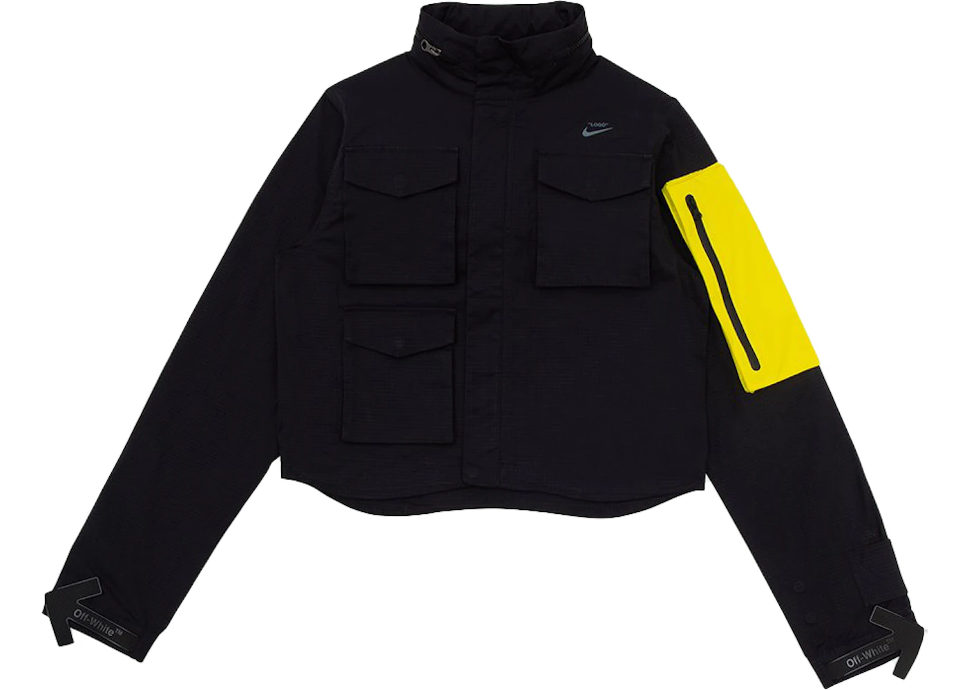 OFF WHITE x Nike Women s Running Jacket Black Yellow FW19 US