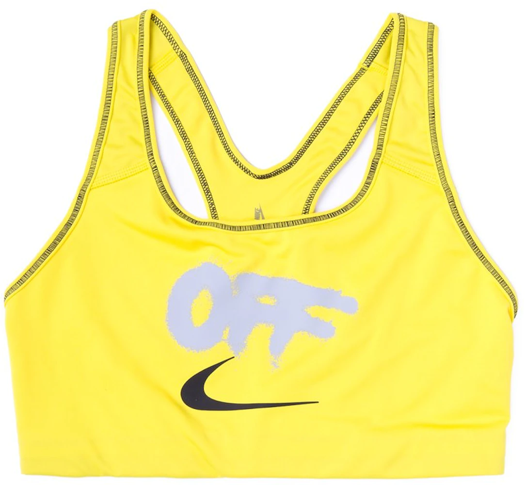 Buy Nike Solid Sports Bra In Yellow