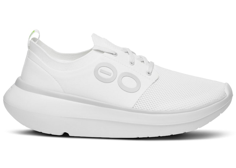 OOFOS Stride Lace-Up White
