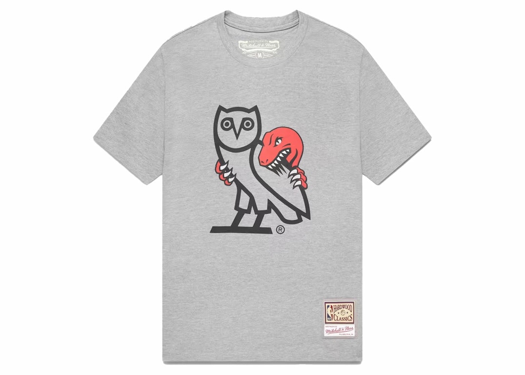 Pre-owned Ovo 1995 Raptors Og Owl T-shirt Heather Grey