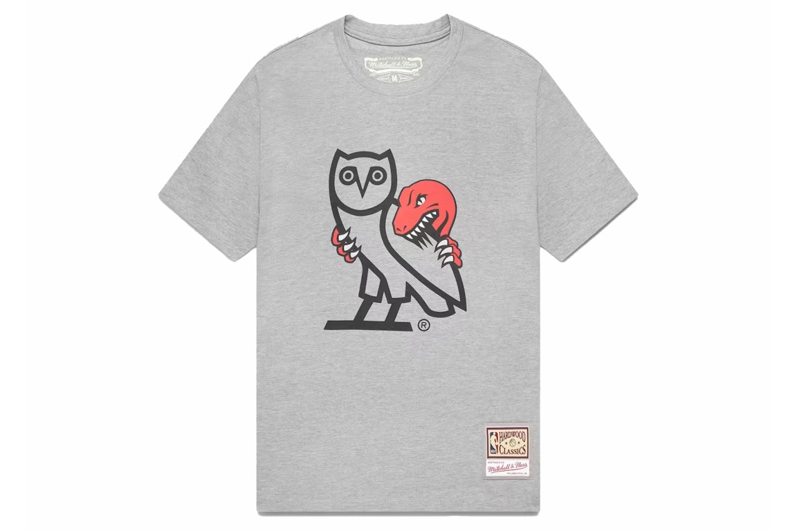 Pre-owned Ovo 1995 Raptors Og Owl T-shirt Heather Grey