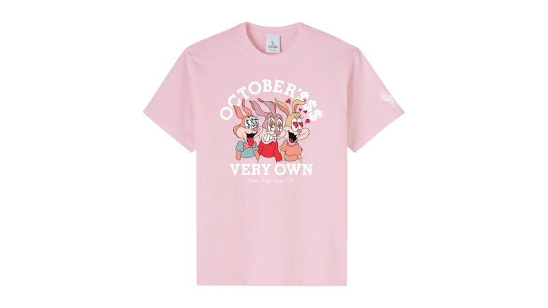 Pre-owned Ovo Men's $$$4u Collegiate T-shirt In Pale Pink