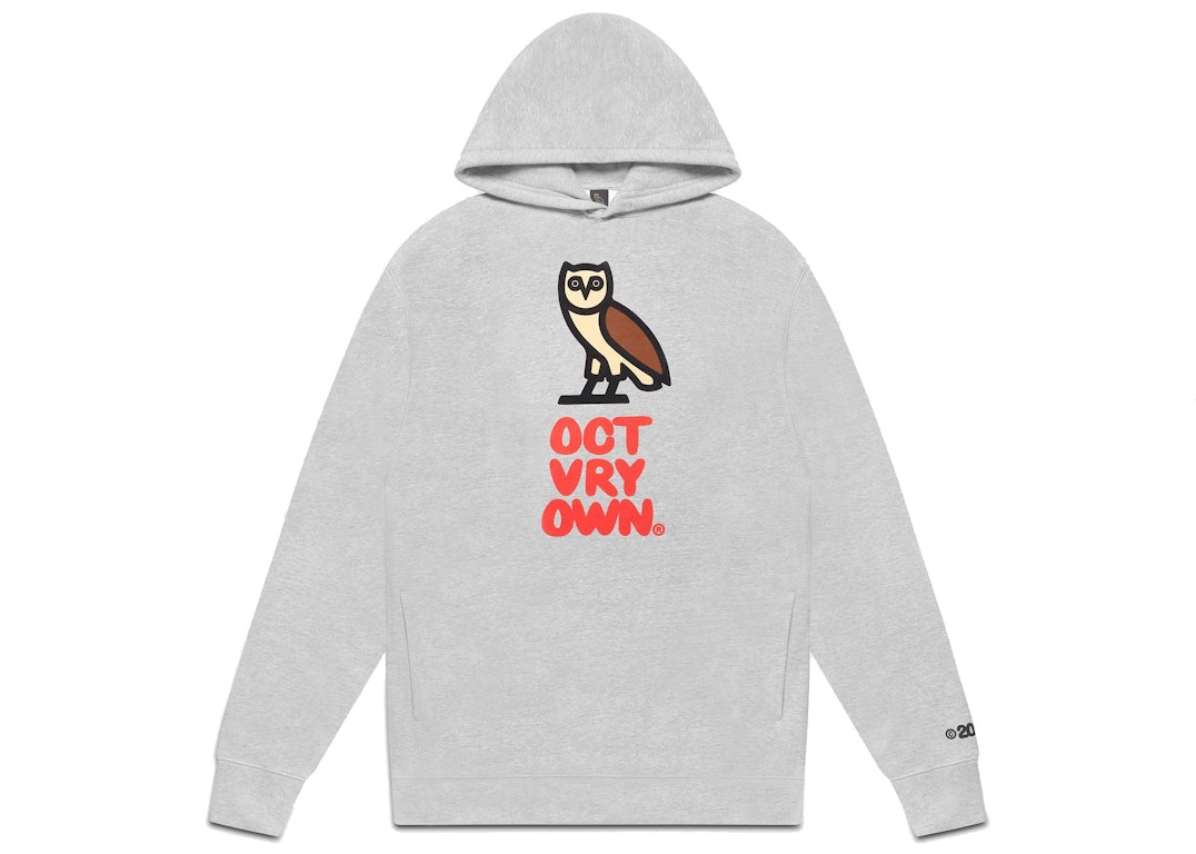 Pre-owned Ovo Bubble Hoodie Heather Grey
