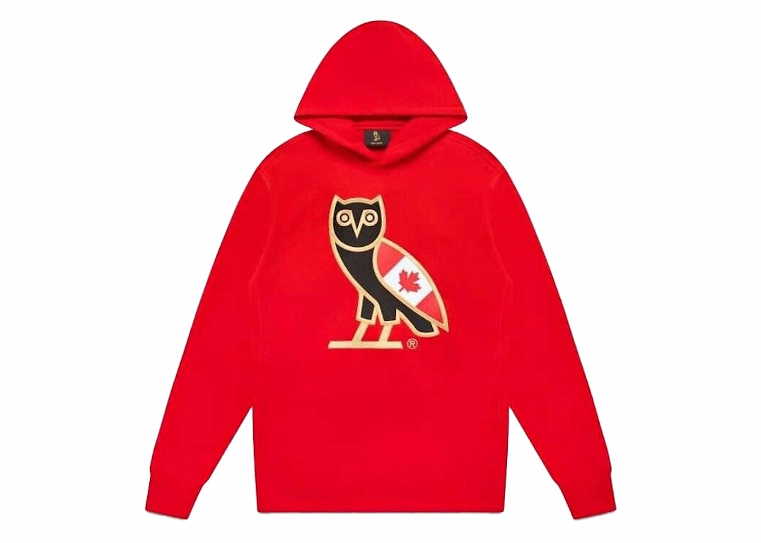 Pre-owned Ovo Canada Og Owl Hoodie Red