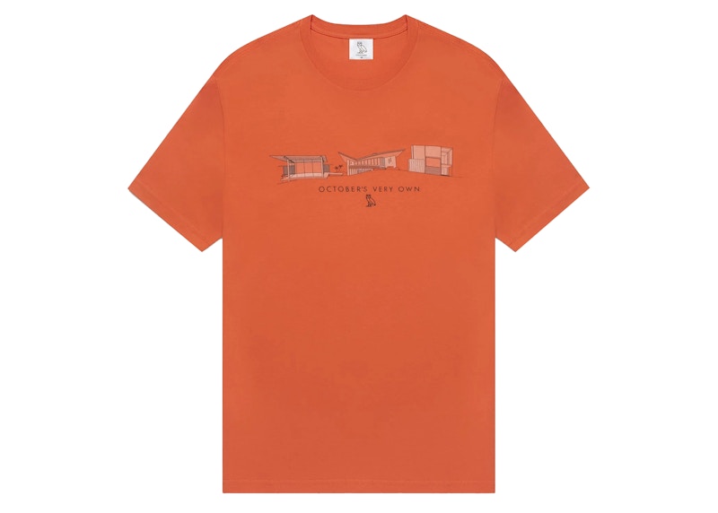 Ovo Orange Garment Dye Crop Top Crewneck Shirt main image 1